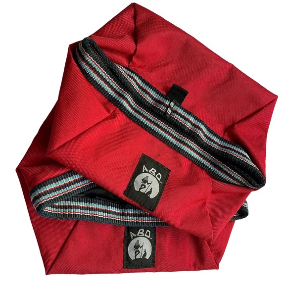 2 Dog Collapsible Bowls Travel Hiking Camping RED ABO GEAR M/L - Picture 12 of 14